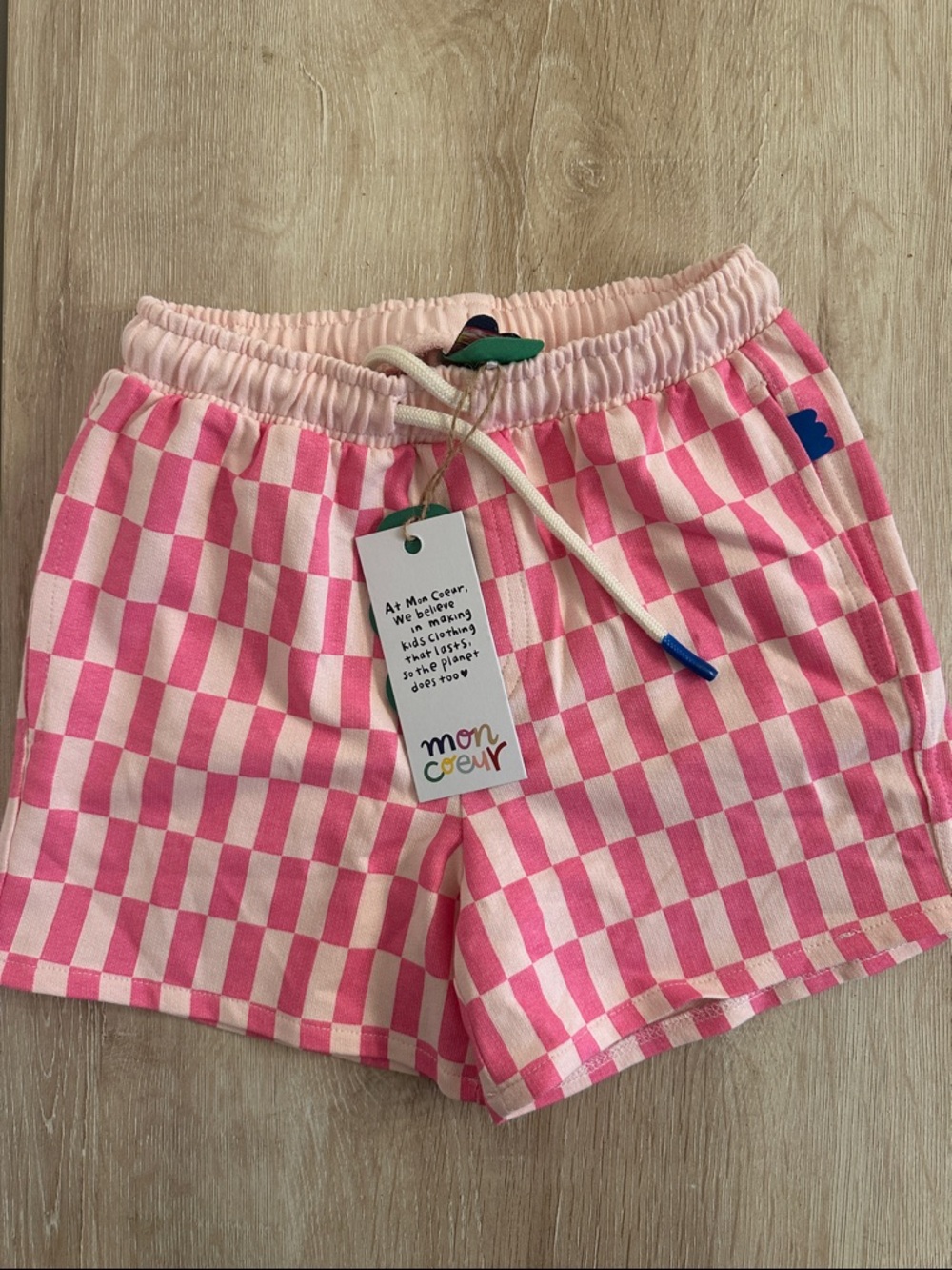 Pink Checkerboard Kids Shorts